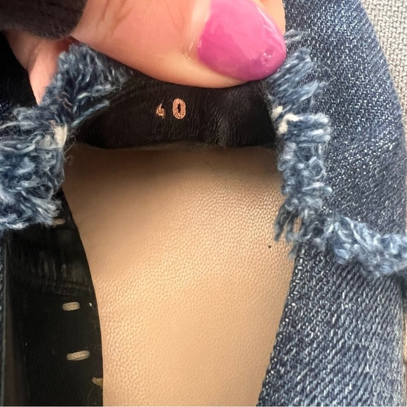 M. Gemi Denim Suede Espadrille Flats 40 - Picture 6 of 9